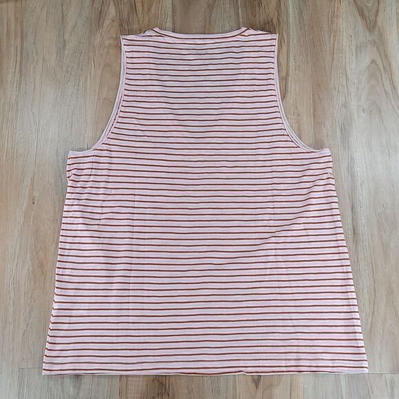 🔹️NWT Madewell Whisper Striped Sleeveless Vneck Top w/ Chest Pocket XLarge - Picture 3 of 10